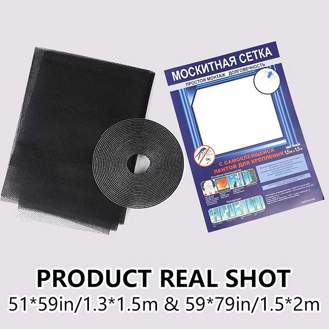 Self-Adhesive Window Mosquito Net – DIY Cuttable Anti-Insect Mesh Screen for Doors & Windows