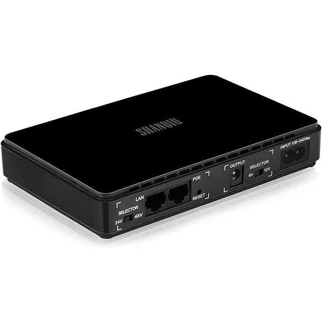 Shanqiu Mini UPS Backup with Gigabit PoE
