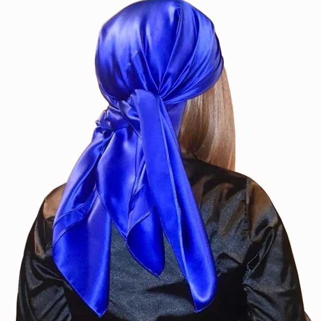 90×90cm Silk Satin Square Scarf for Women – Plain Hijab, Headwrap, Shawl & Handkerchief