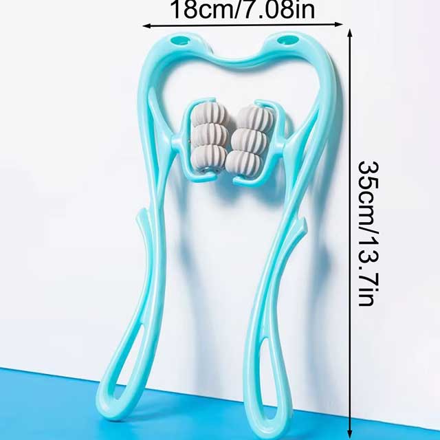Six-Wheel Manual Cervical Massager – Neck, Back & Waist Roller for Muscle Tension Relief & Relaxation