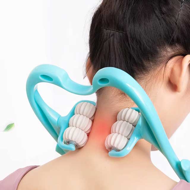 Six-Wheel Manual Cervical Massager – Neck, Back & Waist Roller for Muscle Tension Relief & Relaxation