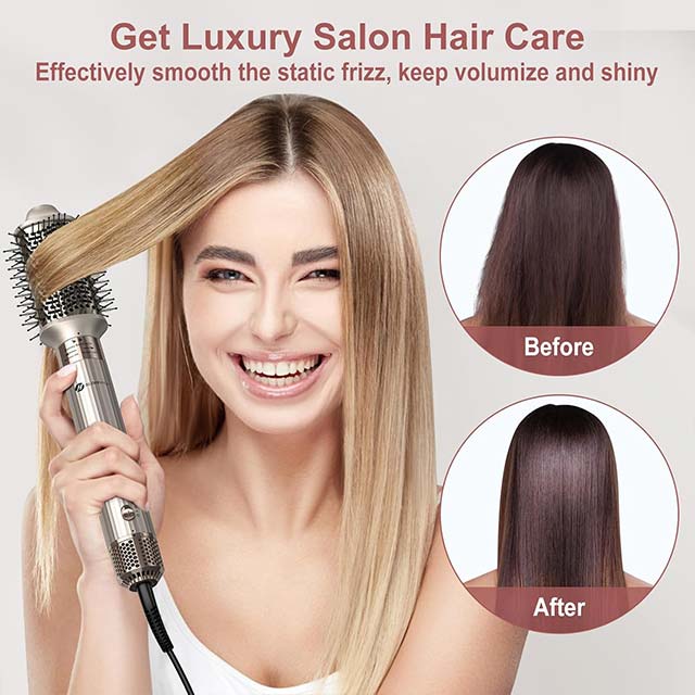 Slopehill Airstyler 5-in-1 High-Speed Ionic Hair Dryer – 110,000 RPM Quick Dry Styler with Automatic Air Curling Iron, Hair Straightener Brush & Volume Brush