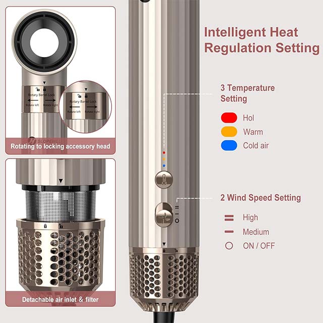 Slopehill Airstyler 5-in-1 High-Speed Ionic Hair Dryer – 110,000 RPM Quick Dry Styler with Automatic Air Curling Iron, Hair Straightener Brush & Volume Brush