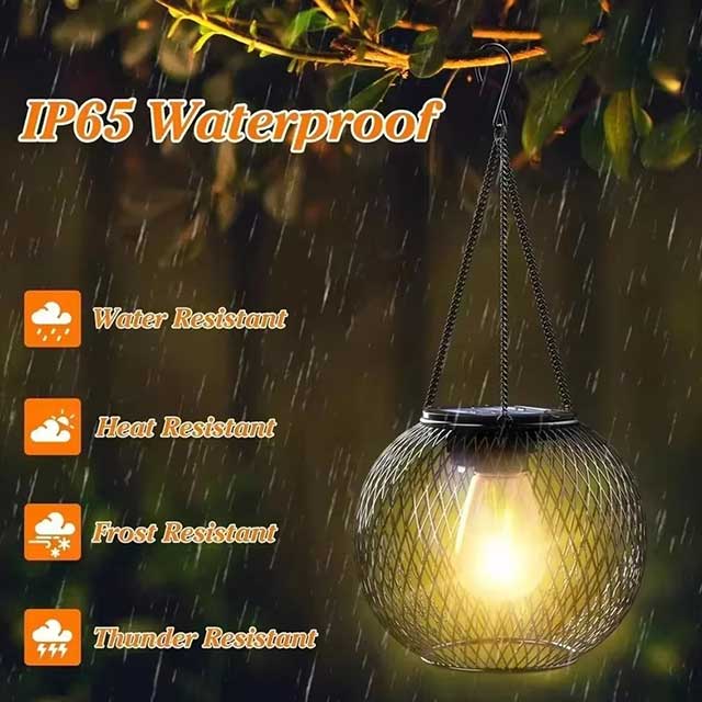 Waterproof Outdoor Solar Lantern – Hanging LED Light for Yard, Garden & Pathway Decoration