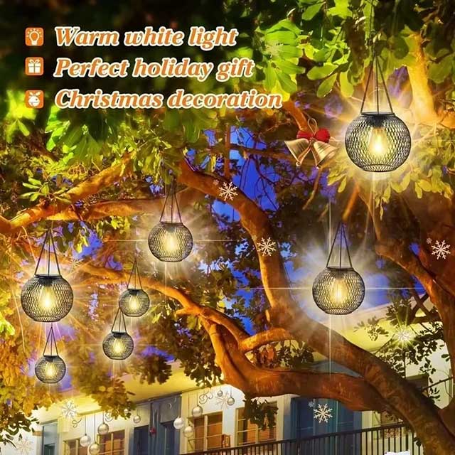 Waterproof Outdoor Solar Lantern – Hanging LED Light for Yard, Garden & Pathway Decoration