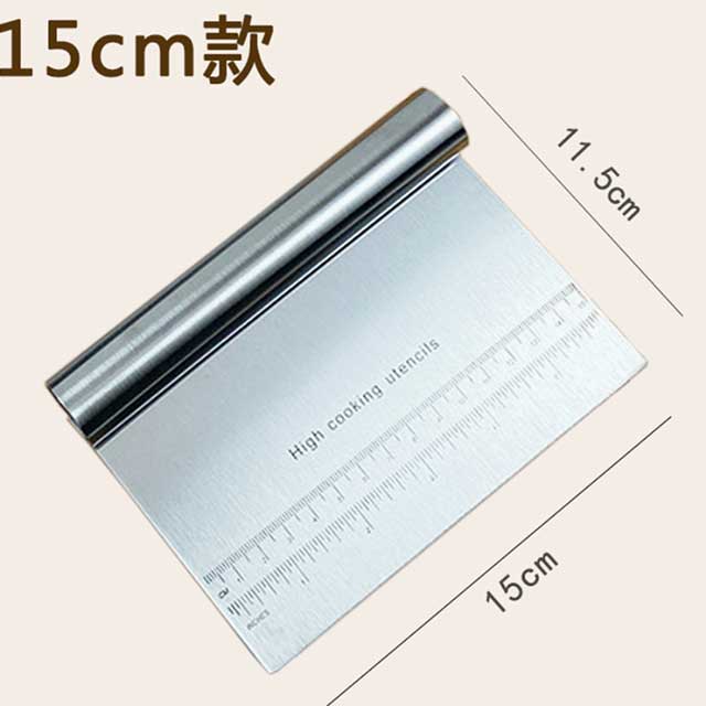 Stainless Steel Baking Scraper – Multipurpose Dough, Cream, Sausage & Cake Cutter Tool