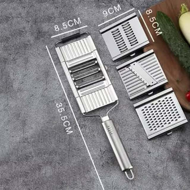 Stainless Steel Vegetable Grater & Shredder – Portable Manual Slicer for Easy & Multi-Purpose Kitchen Use