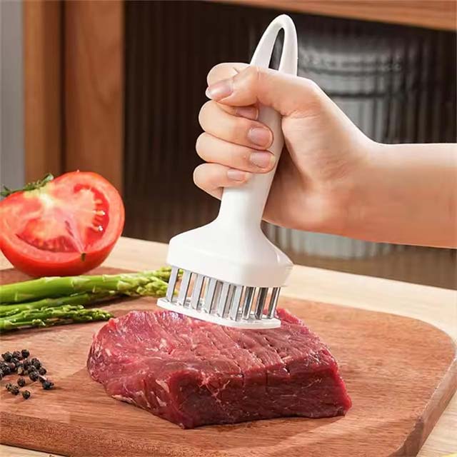 Stainless Steel Meat Tenderizer Hammer – Needle Punch Tool for Steak, Poultry & Tenderizing Meat Fibers