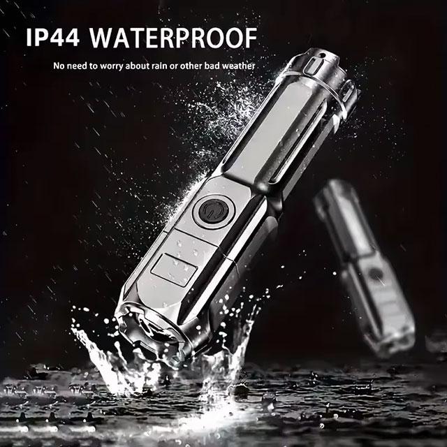 Super Bright LED Flashlight – Rechargeable, Zoomable, 3 Modes, Waterproof, Long-Range Torch for Outdoor & Emergency Use
