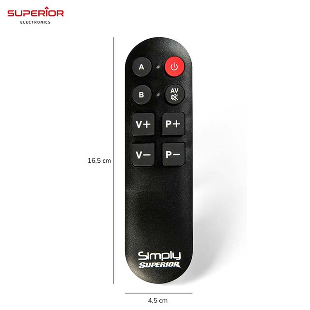Superior Electronics Simply Universal SUPTLB001 – Large Button Universal Remote Control for 2 Devices