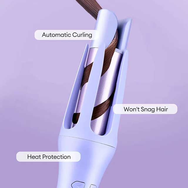 Tinsol 2-in-1 Automatic Hair Curler – 32MM Rotating Ceramic Curling Iron & Hair Waver
