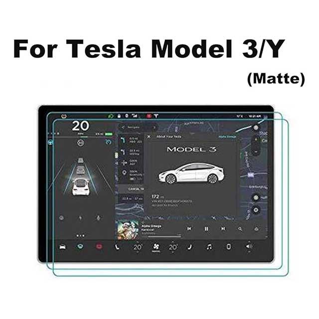 Topfit Tesla Model 3 & Model Y Screen Protector – Matte Anti-Glare Tempered Glass Cover for 15" Center Control Touchscreen