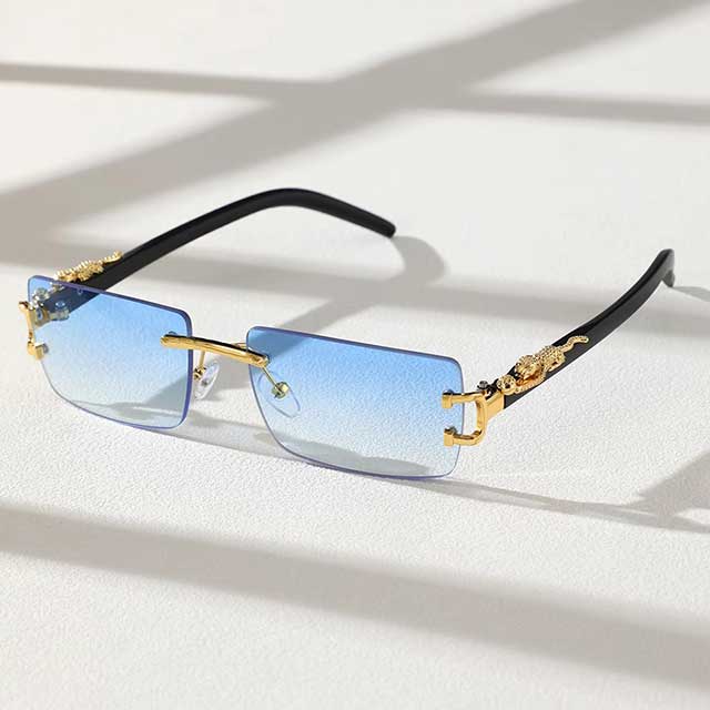 Trendy Frameless Rectangular Sunglasses – Fashionable Personalized Shades for Daily Wear