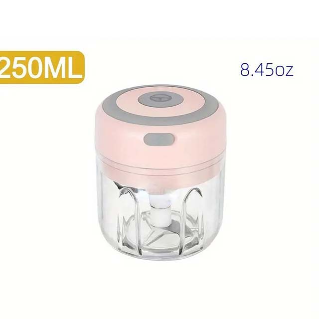 100/250ml USB Electric Mini Garlic Chopper - Powerful Meat Grinder & Vegetable Crusher for Quick and Easy Food Prep