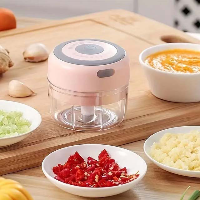 100/250ml USB Electric Mini Garlic Chopper - Powerful Meat Grinder & Vegetable Crusher for Quick and Easy Food Prep