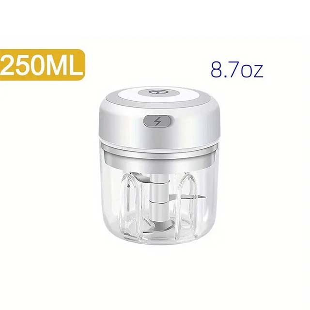 100/250ml USB Electric Mini Garlic Chopper - Powerful Meat Grinder & Vegetable Crusher for Quick and Easy Food Prep