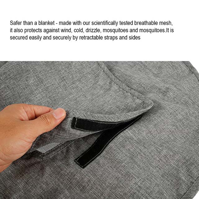 Universal Baby Child Pushchair Stroller Pram Buggy with Sun Shade Canopy Cover – Sleek Gray Design