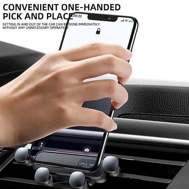 Universal Gravity Car Phone Holder – Air Vent Mount for 4.7–7 Inch Smartphones | Shockproof GPS Clip Stand for Mobile Devices