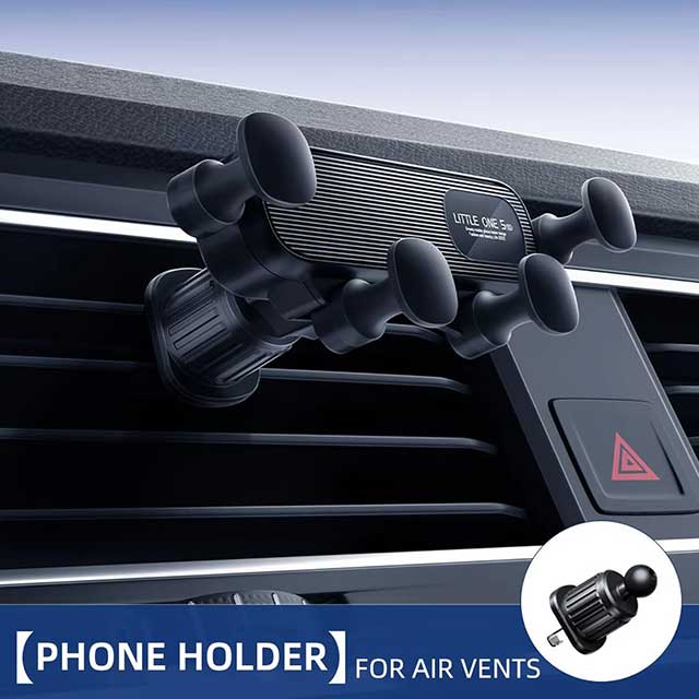 Universal Gravity Car Phone Holder – Air Vent Mount for 4.7–7 Inch Smartphones | Shockproof GPS Clip Stand for Mobile Devices