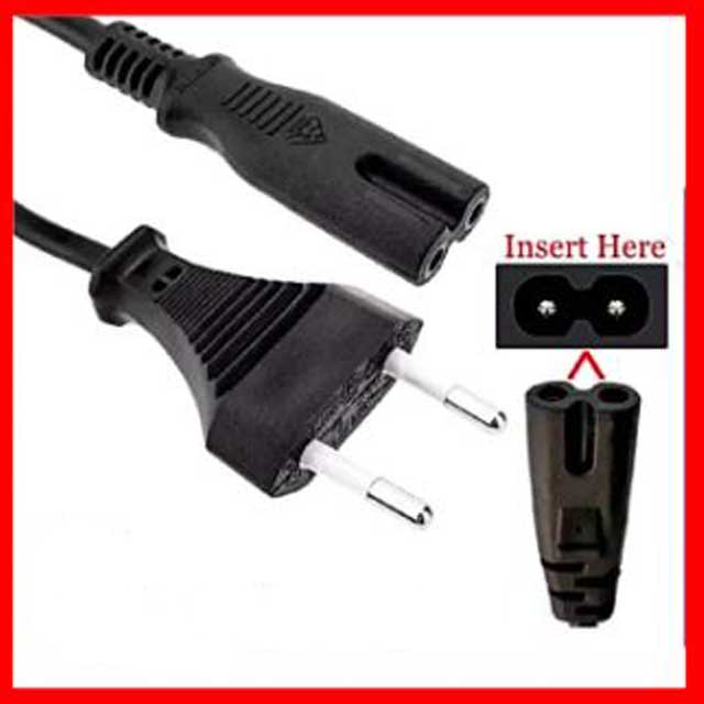 Universal Multipurpose AC Power Supply Cable – Ideal for Laptop Adapters, Tape Recorders & Power Devices (Premium Power Cord & Cable)