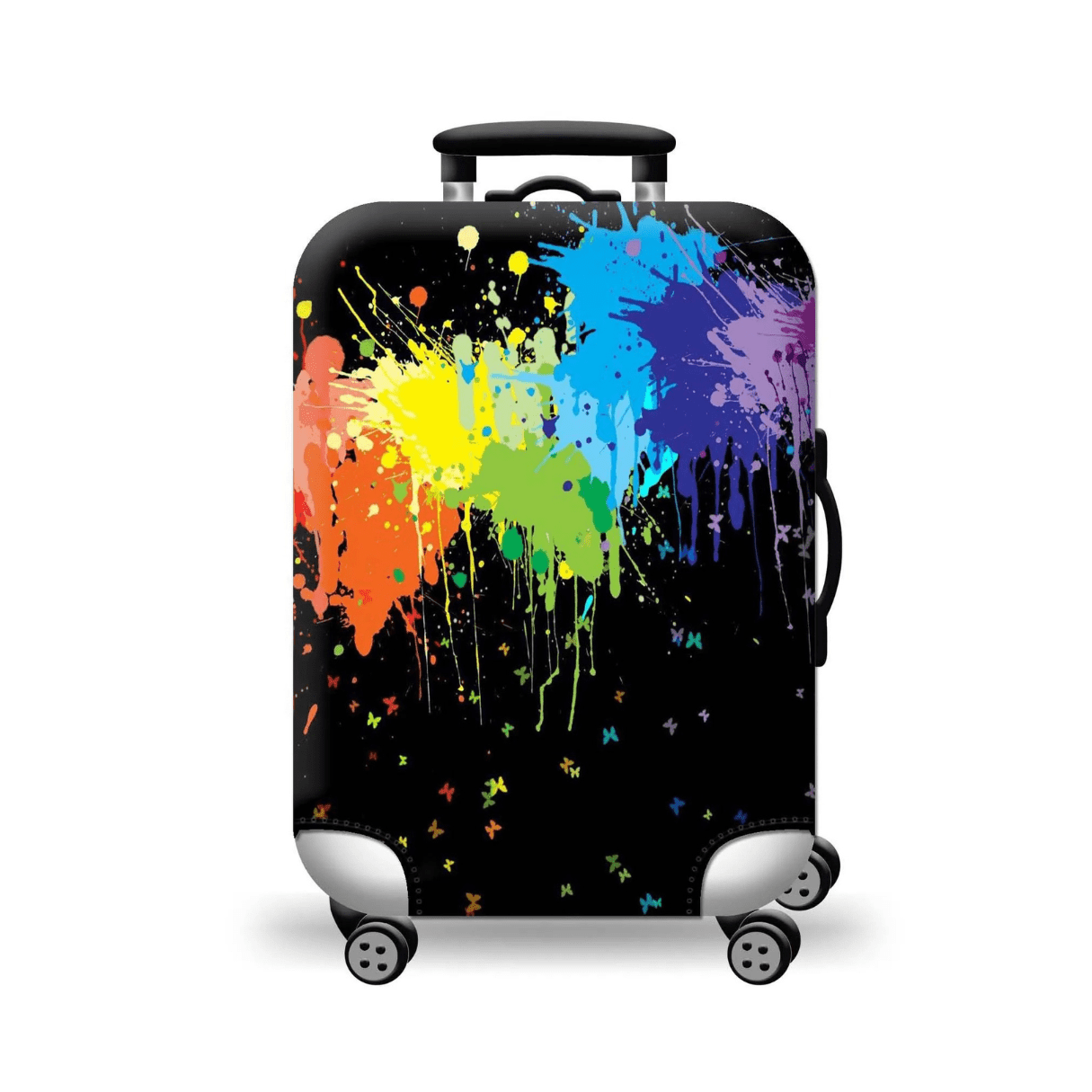 Housse de valise élastique épaisse avec fermeture éclair et carte du monde – Protection pour valises de 45 à 80 cm | Accessoires de voyage