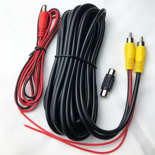 Upgraded Thickened Backup Camera RCA Video Cable – Male-to-Male Plug for Rear View Parking Camera with Extended Audio & Detection Trigger Wire