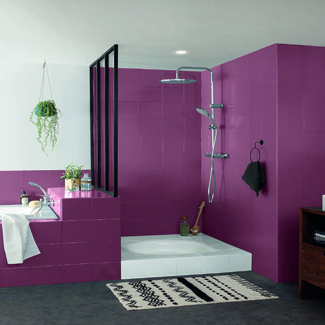 V33 Smalto Rinnovare Perfection Bagno – Satinato Prugna 0,75 L | Premium Enamel for Bathroom Renovation