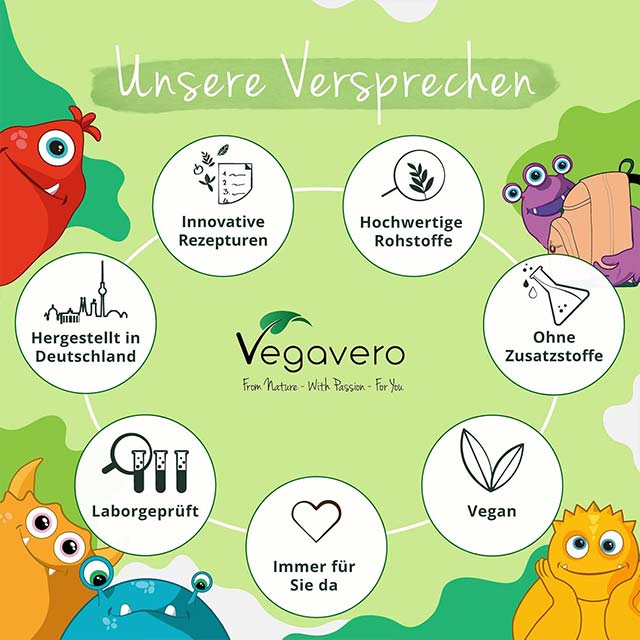 Vegavero Probiotics for Kids® – 100% Organic Vegan Powder with 5 Strains, 4 Billion CFU + Prebiotic Inulin, No Sugar or Artificial Additives (Scoop Included)