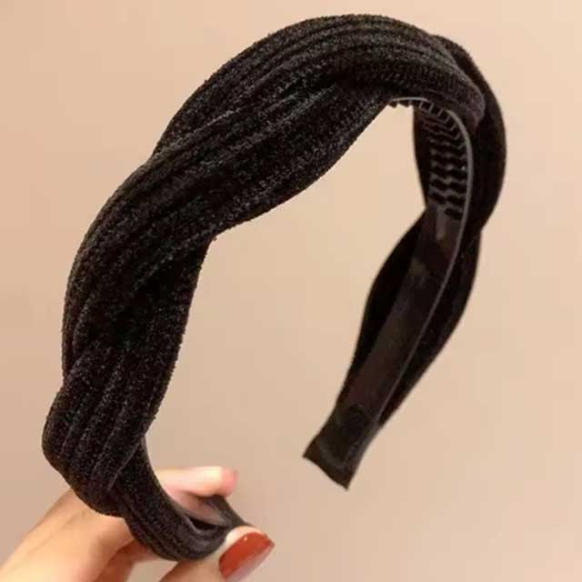 Vintage Lattice Print Sponge Headband for Women – Wide Elastic Hair Hoop | Fashion Hair Accessory