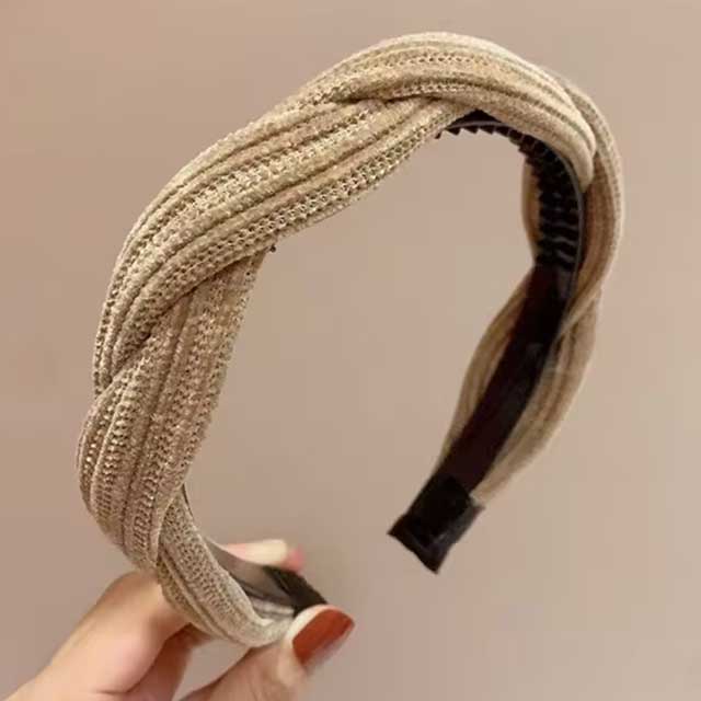 Vintage Lattice Print Sponge Headband for Women – Wide Elastic Hair Hoop | Fashion Hair Accessory