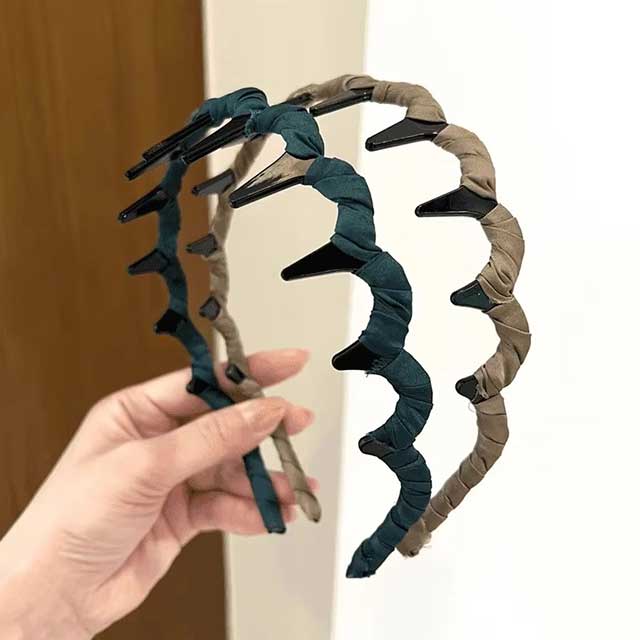 Vintage Non-Slip Teethed Hairband for Women – Fix Bangs & Broken Hair | Sweet Fabric Wrap Headband