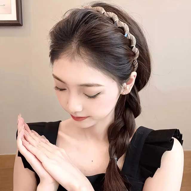 Vintage Non-Slip Teethed Hairband for Women – Fix Bangs & Broken Hair | Sweet Fabric Wrap Headband