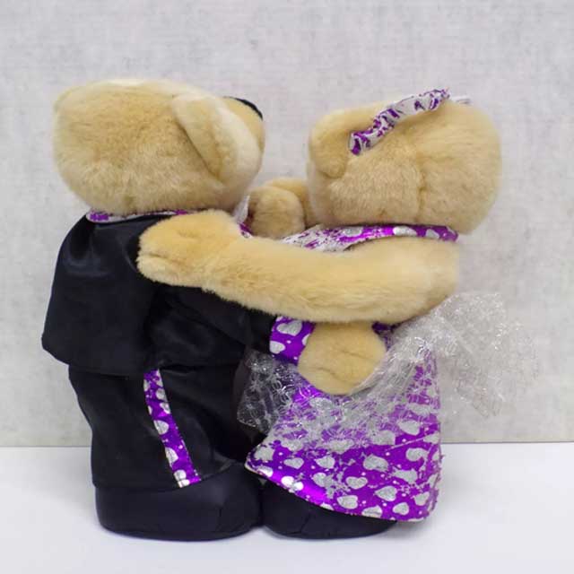 Vintage Singing & Dancing Bride & Groom Married Bears 13" 051523WT