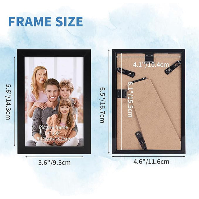 WIFTREY 4×6 Black Picture Frame