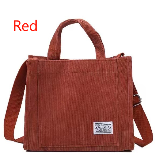 Minimalist Corduroy Small Square Shoulder Bag Casual Crossbody Purse for Women | Stylish & Lightweigh (EGB266)