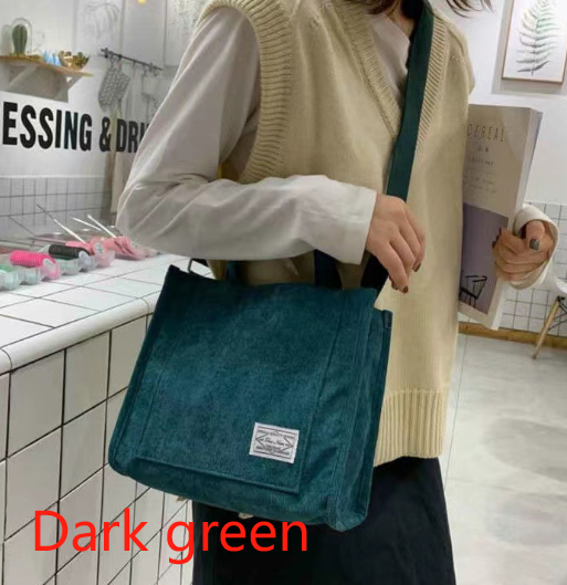 Minimalist Corduroy Small Square Shoulder Bag Casual Crossbody Purse for Women | Stylish & Lightweigh (EGB266)