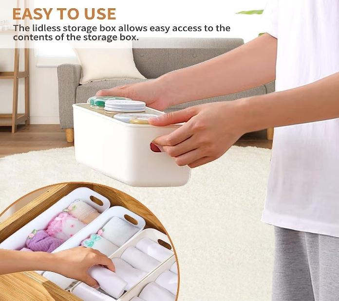 Rectangular Drawer Storage Organizer Box – Multifunctional Plastic Divider Tray for Socks, Underwear, Accessories & Desktop Storage