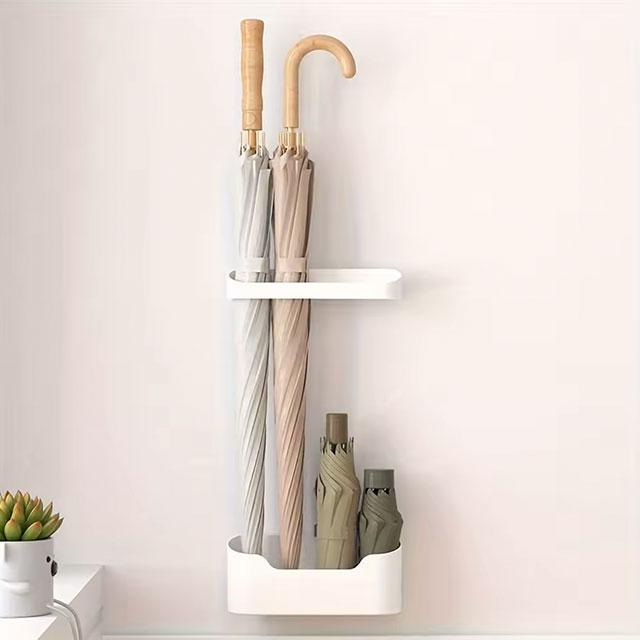 Wall-Mounted Umbrella Holder | Nail-Free Fastener Style | Multi-Functional Umbrella Storage Rack for Home & Office