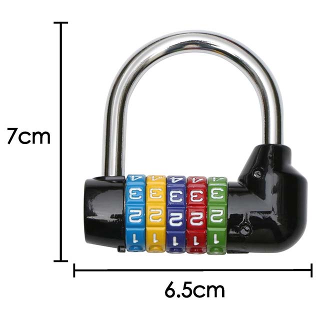 Waterproof 4-Digit Combination Safe Padlock – Durable Black Gym Locker & Number Lock for Home, Travel & Outdoor Security