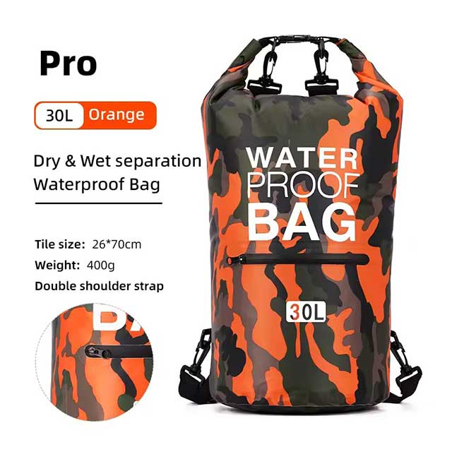 Sac à dos étanche à cordon de serrage – Sac étanche 15L/20L/30L pour enfants, salle de sport, natation, randonnée et camping