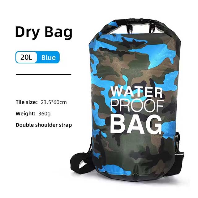 Sac à dos étanche à cordon de serrage – Sac étanche 15L/20L/30L pour enfants, salle de sport, natation, randonnée et camping