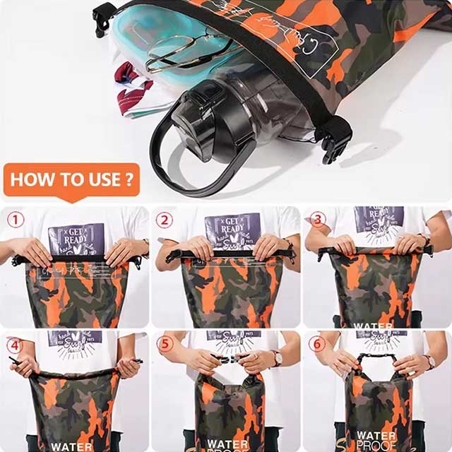 Waterproof Drawstring Backpack – 15L/20L/30L Dry Bag for Kids, Gym, Swimming, Hiking & Camping