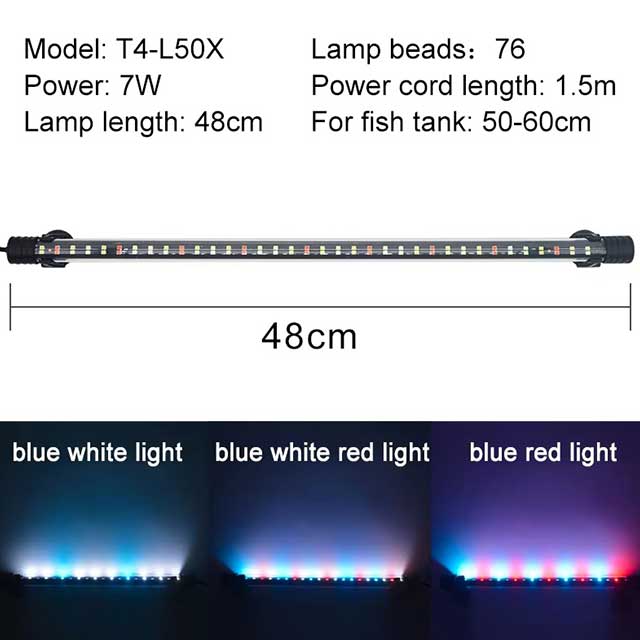 Waterproof LED Aquarium Light – Submersible Fish Tank Clip Lamp for Aquatic Plants & Tank Decor (220–240V)