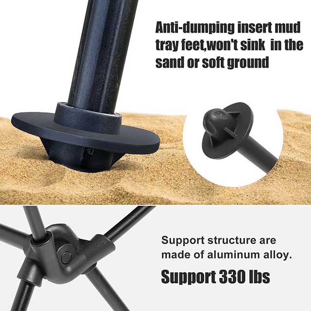 Westtune Portable Folding Camping Chair with Headrest – Lightweight Aluminum Alloy Outdoor Chair for Hiking, Fishing & Travel