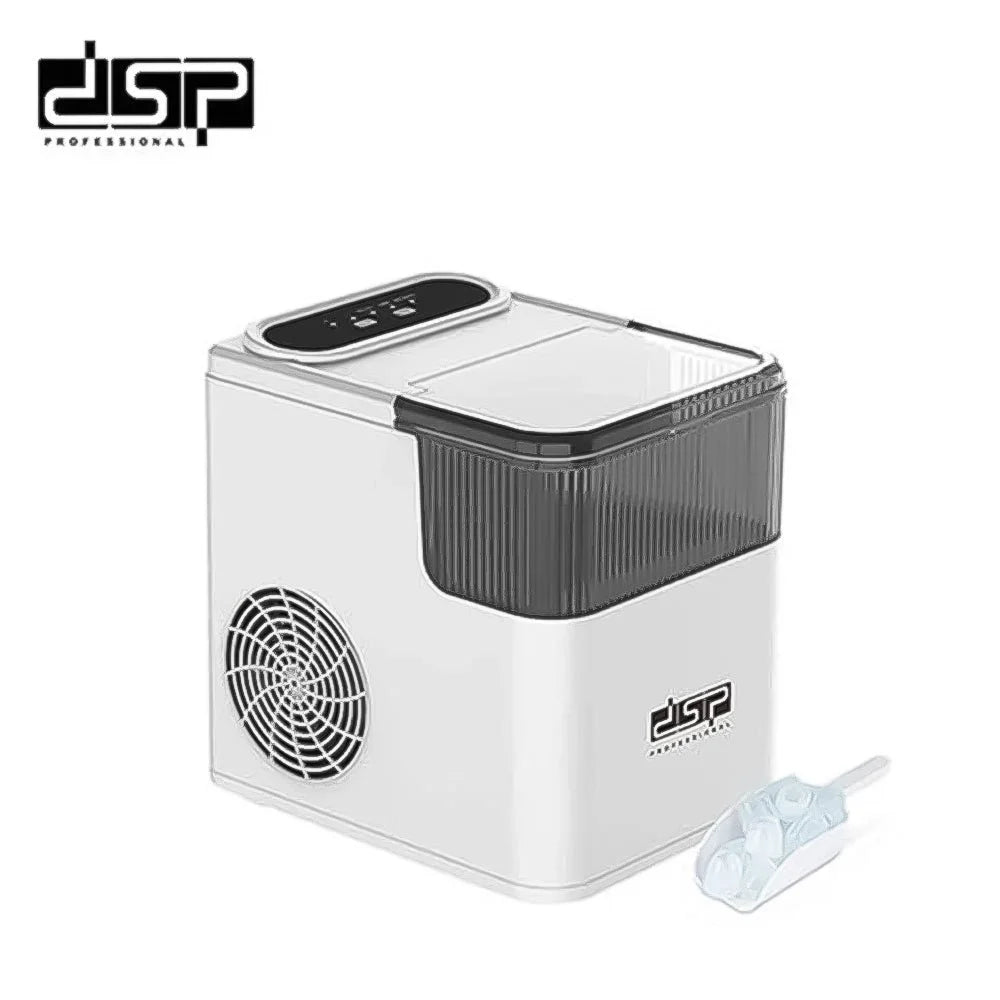 DSP 165W Countertop Ice Maker Machine – 12kg/24H Portable Ice Cube Maker with Ice Scoop, 9 Bullet Ice Cubes in 6–8 Minutes