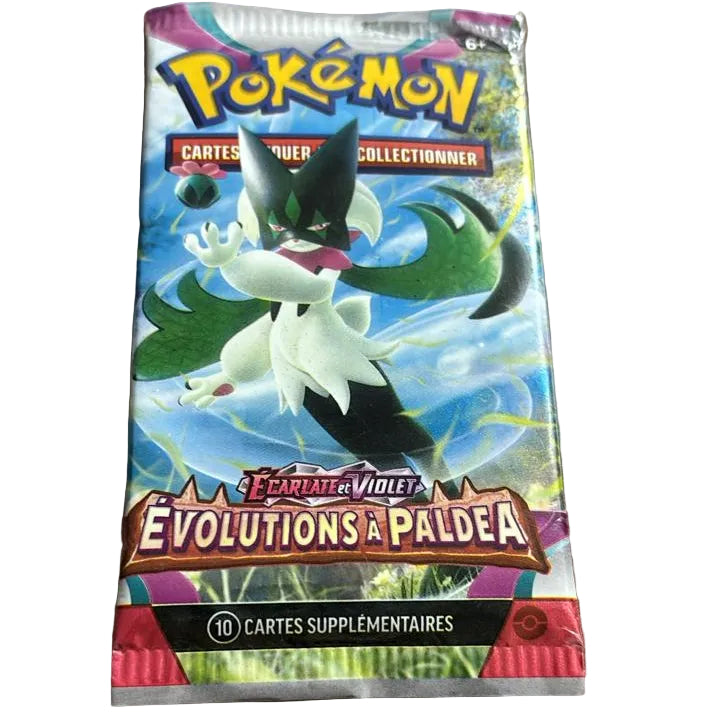 Pokémon Scarlet & Violet Evolutions à Paldea Booster Pack – 10 Trading Cards (TCG Sealed Pack)