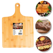 Planche à découper de barbecue en bambou – Grande planche à découper en bois pour barbecue, viande, légumes et préparation des aliments