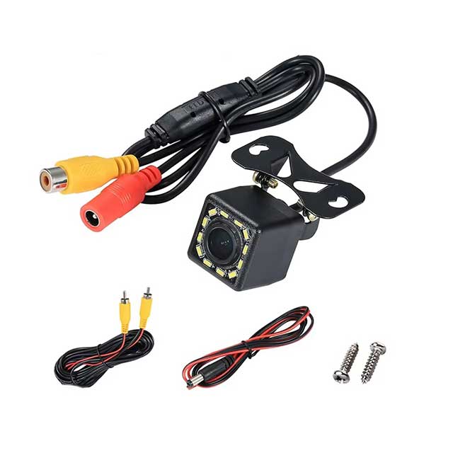 Wide Angle HD Car Rearview Backup Camera – 12 LED Night Vision Reverse Parking Video Camera for Vehicles