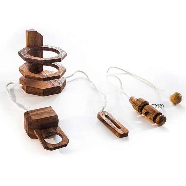 Wine Stopper Lock – Tricky Lock Puzzle & Escape Room Party Game | Secret Opening Wine Puzzle Brain Teaser, Perfect Gift for Father's Day & Him