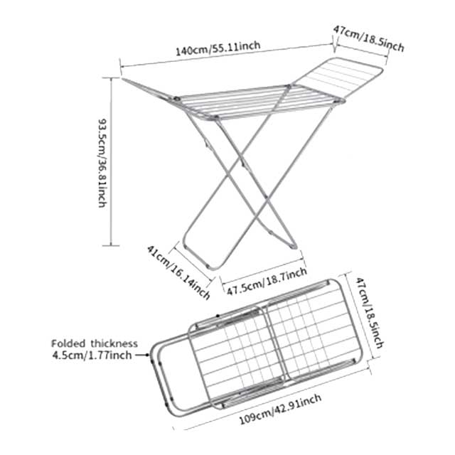 Winged Clothes Drying Rack – Foldable Indoor & Outdoor Laundry Airer, Premium Garment Dryer for Home, Camping & Balcony Use